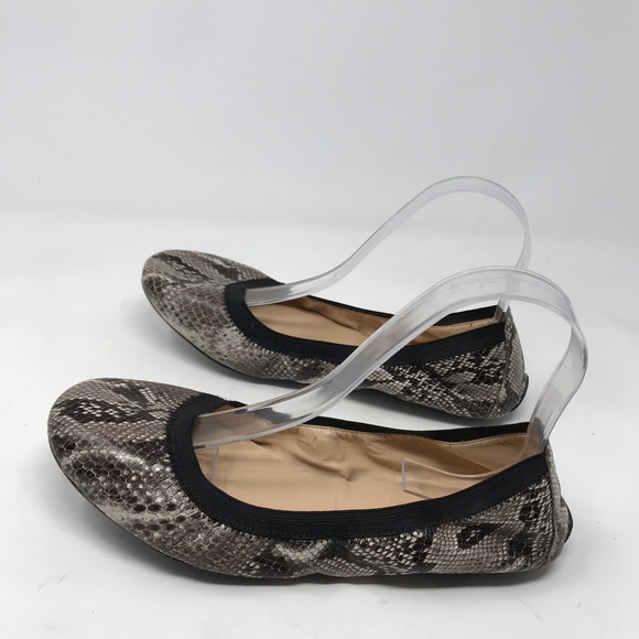 Cole Haan Ballet Flats Snakeskin Elastic Pattern - Picture 10 of 12